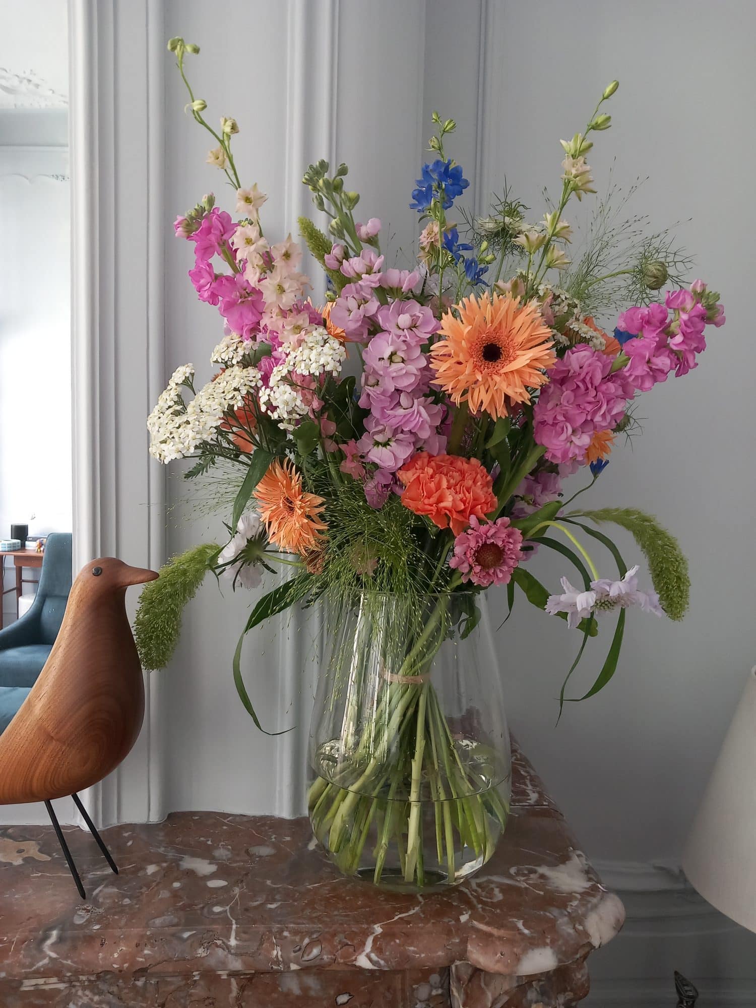Seizoensboeket van Atelier Odiel, bloemenatelier in Kortrijk.