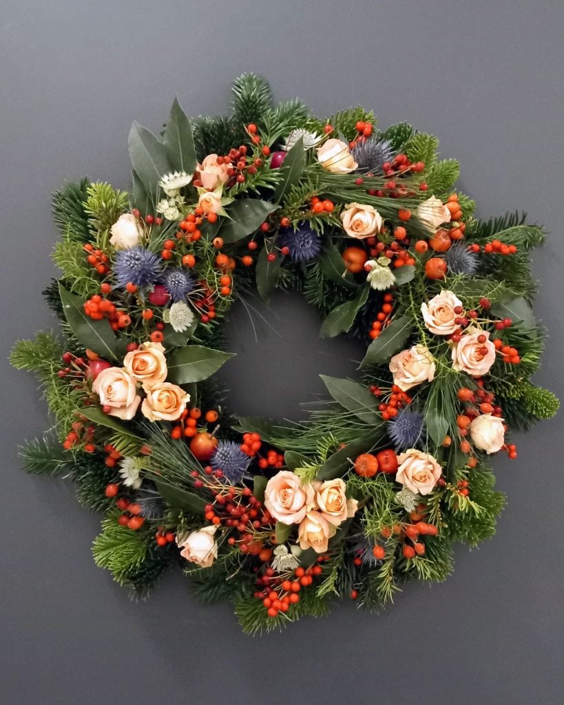 Herfstkrans van Atelier Odiel, bloemenatelier in Kortrijk.